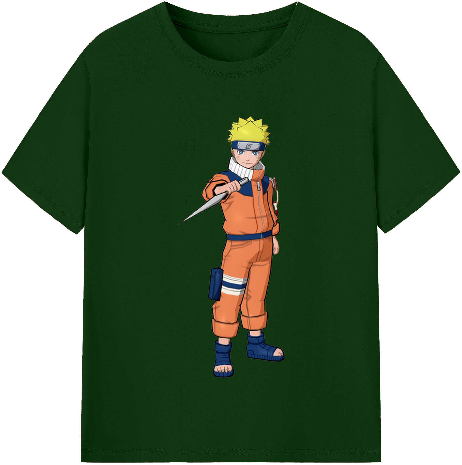 （画像用） NARUTO -ナルト- うずまき ナルト Uzumaki Naruto 綿100％半袖Tシャツ（フロントプリント）